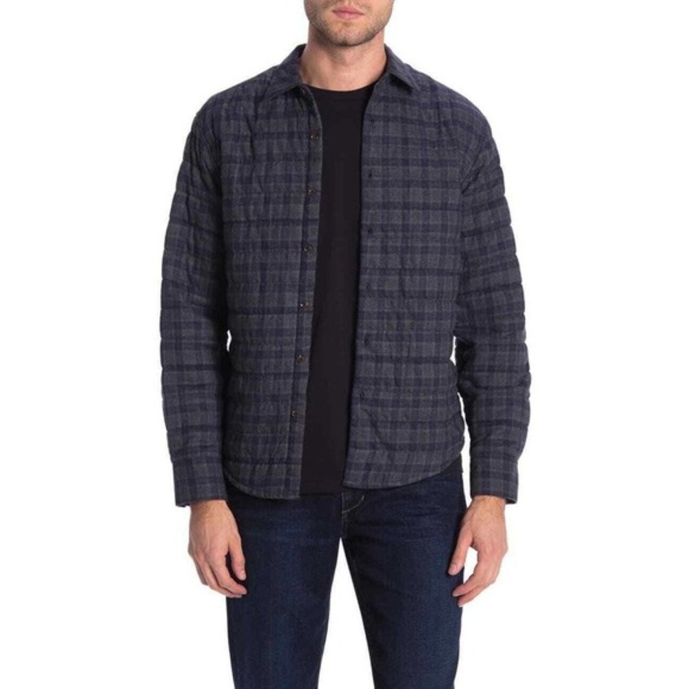 Thomas Dean Padded Plaid Shirt Jacket Size XL